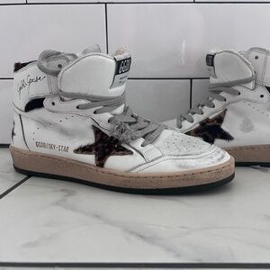 Golden goose Sky-Star Women's  with signature and leopard print pony ski